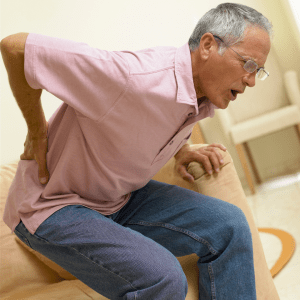 man with back pain